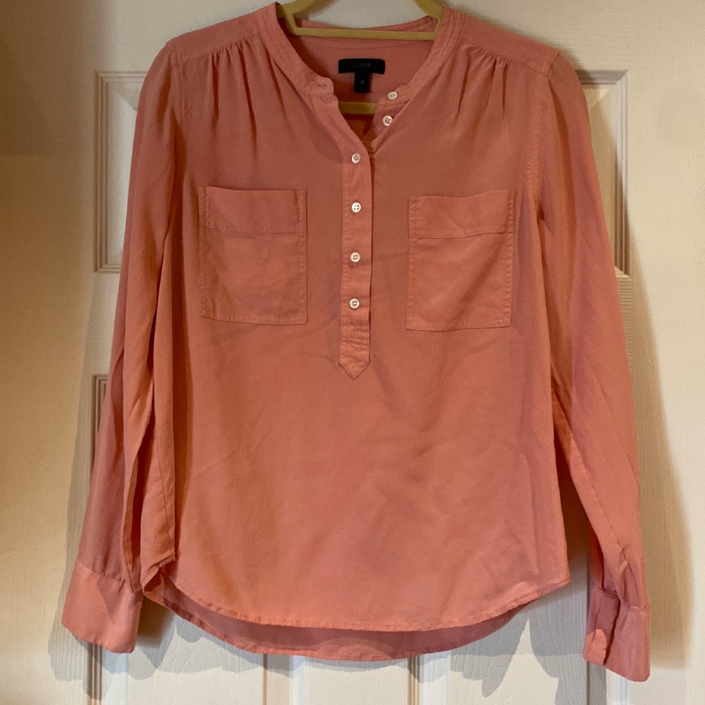 J. Crew pink blouse